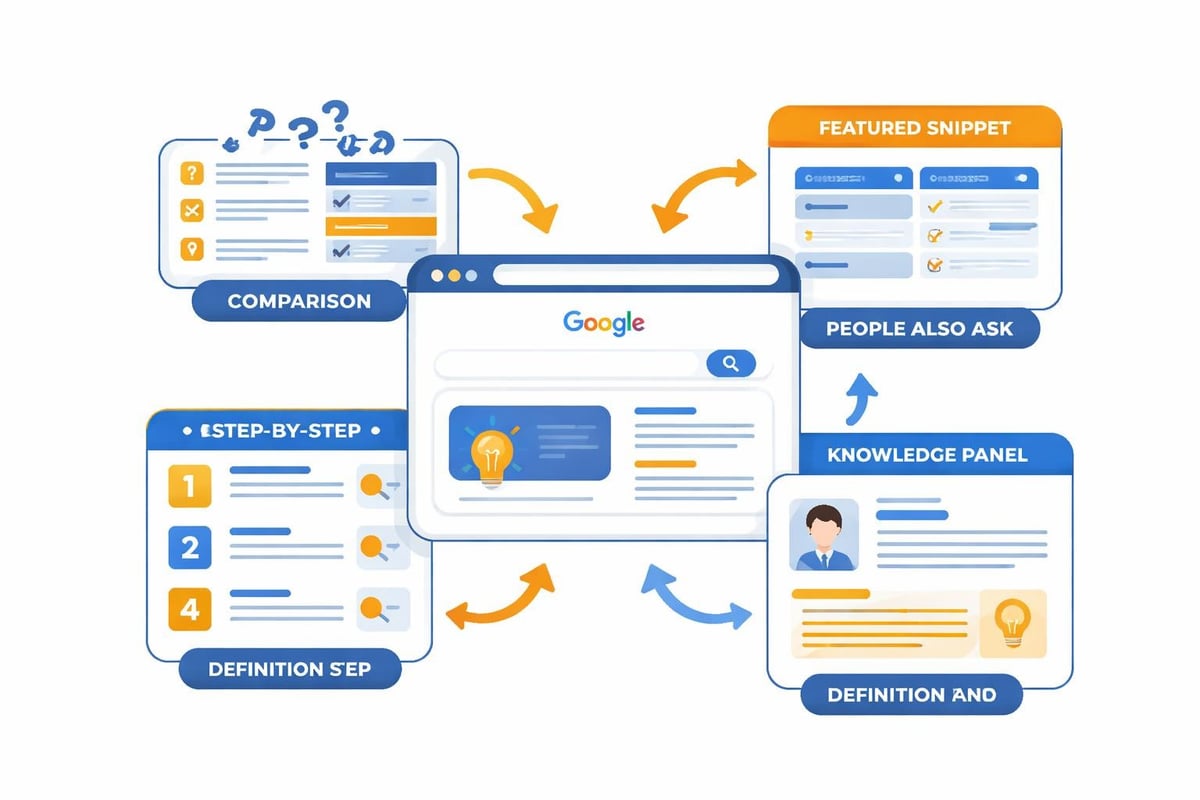 Content formatting for search features