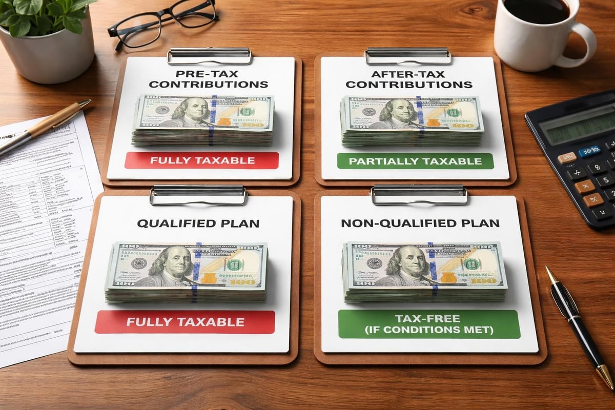 Pension distribution tax scenarios