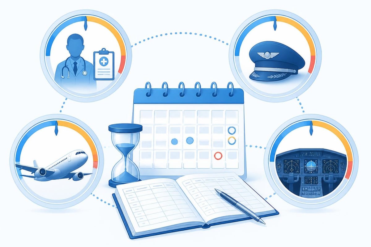 Licence and medical expiry timeline