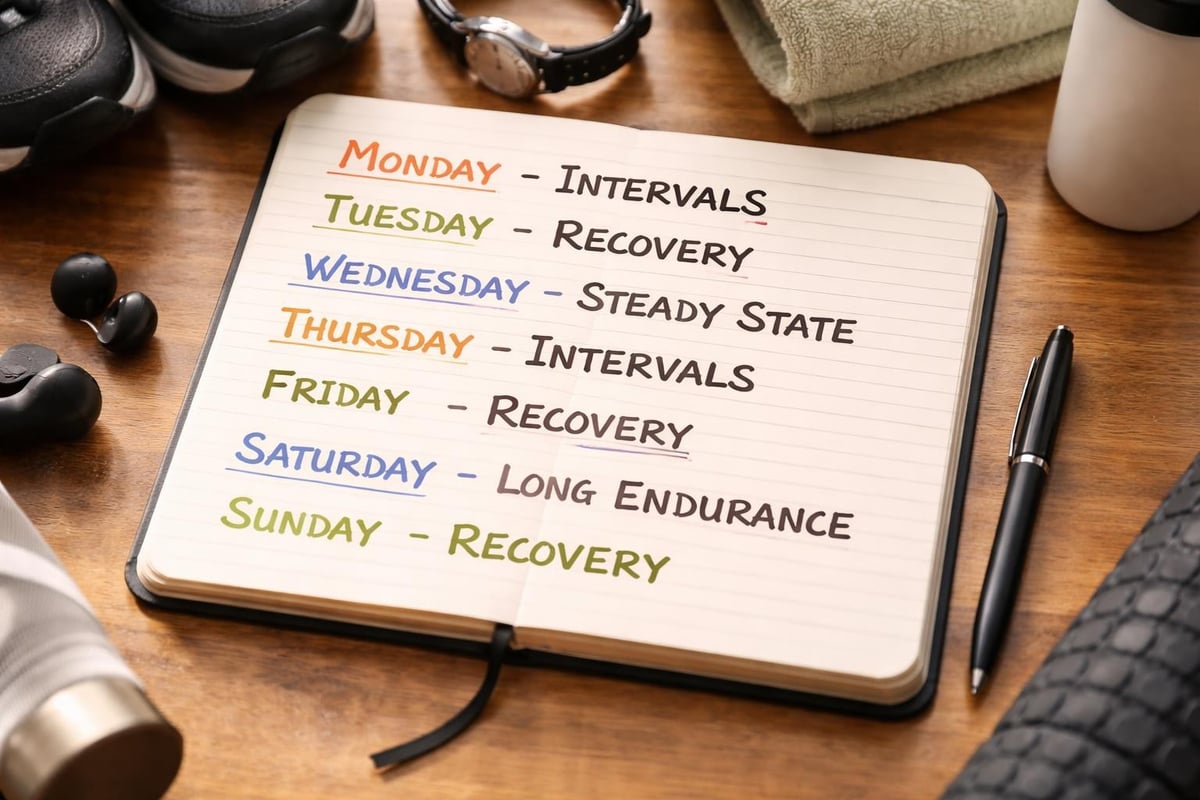 Weekly interval training structure
