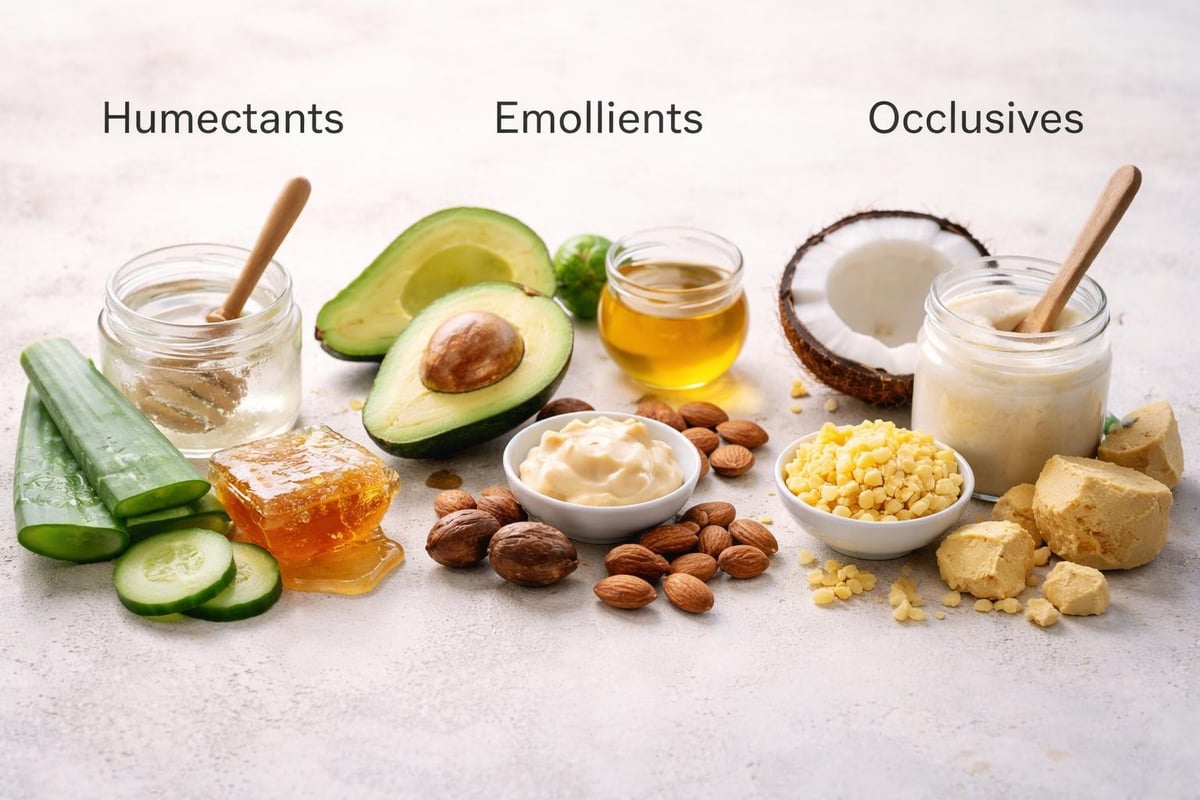 Natural moisturiser ingredient categories