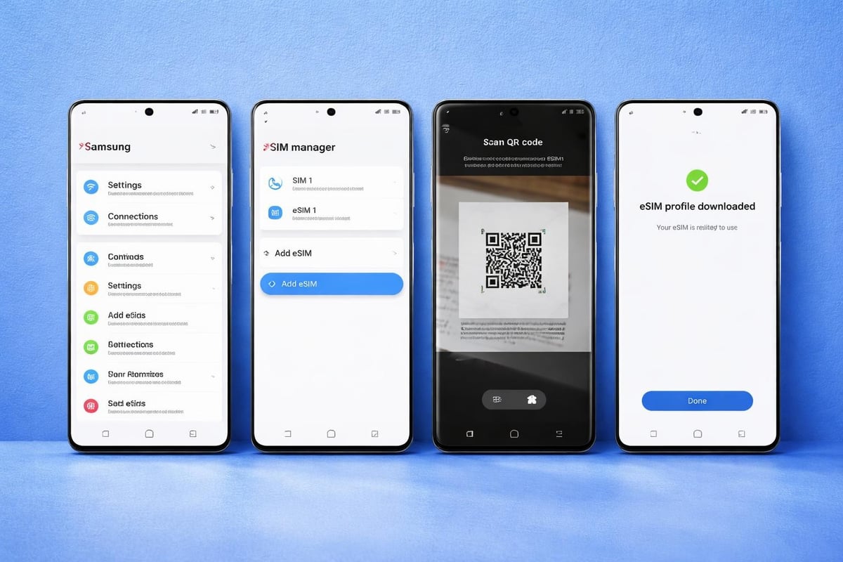 Samsung eSIM activation steps