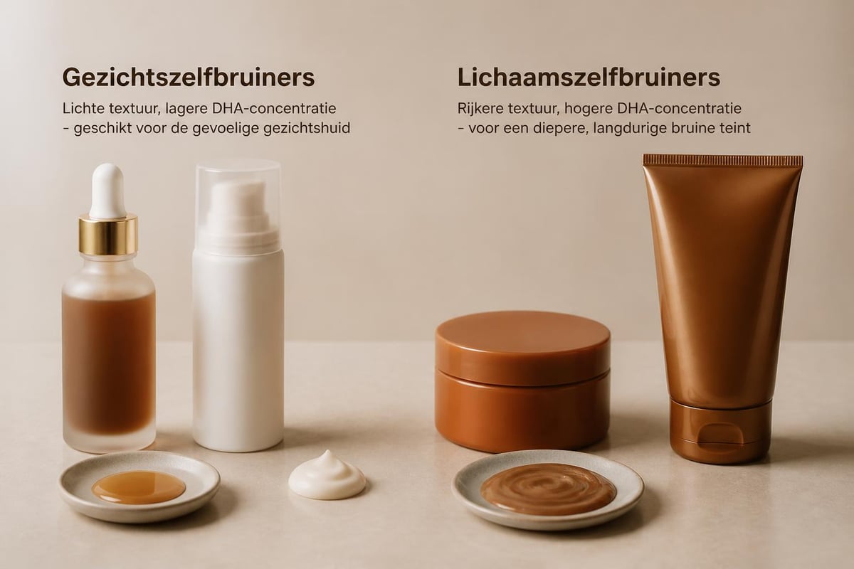 Verschil tussen gezichts- en lichaamszelfbruiners