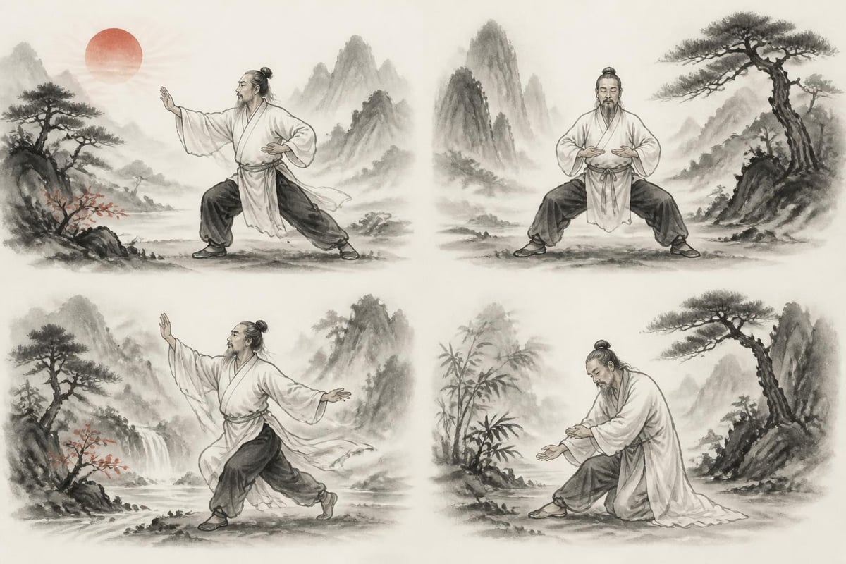 Tai chi forms for different stress types