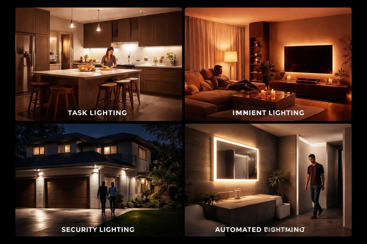 Smart lighting control zones