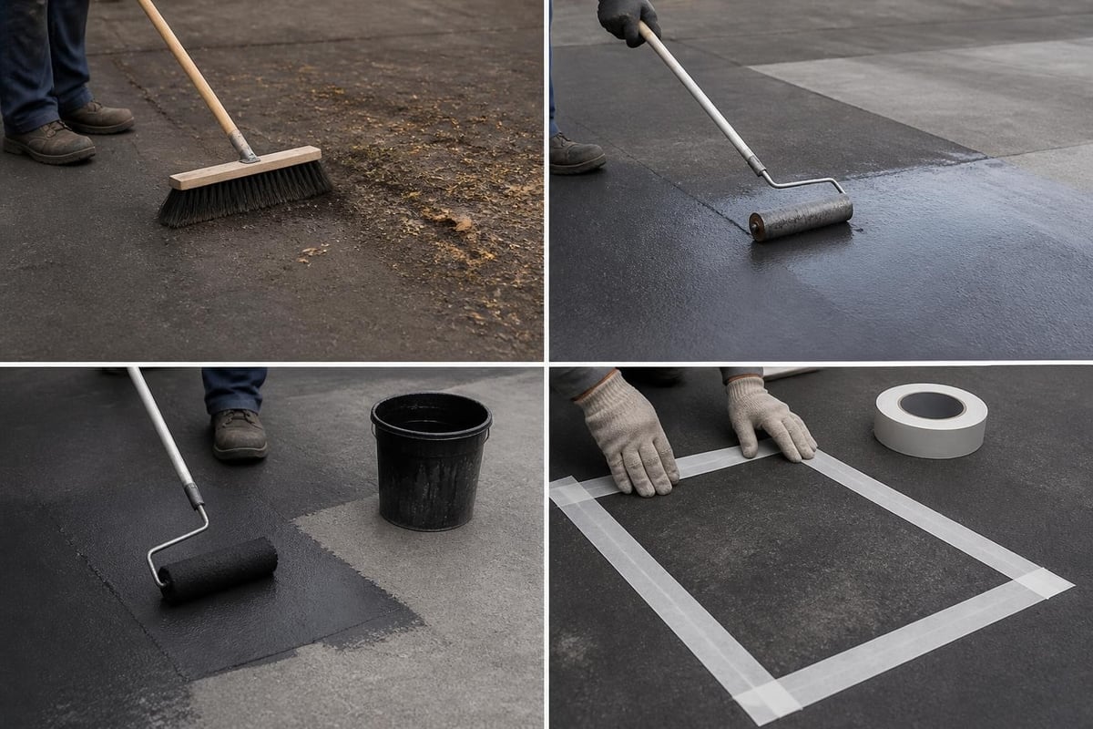 Roof patch preparation steps