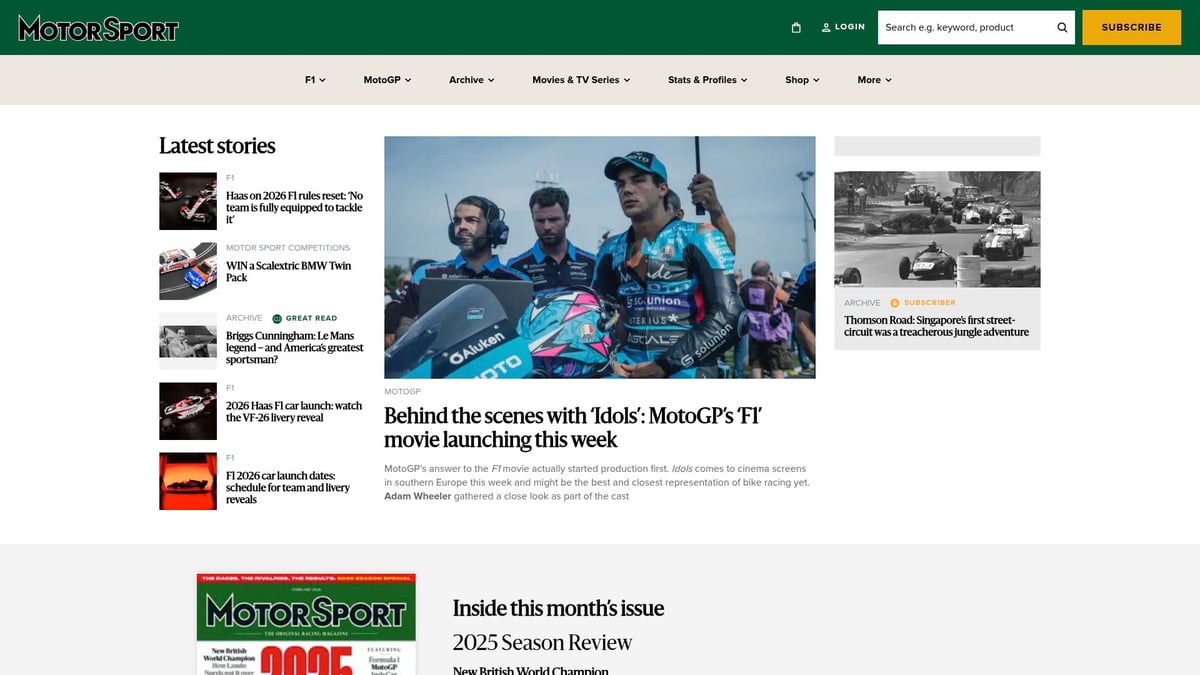 9 Must-Have Presents for F1 Fans in 2026 - Motorsport Magazine Digital Subscription