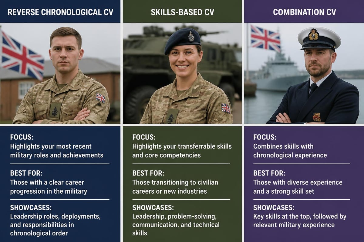 CV format comparison for veterans