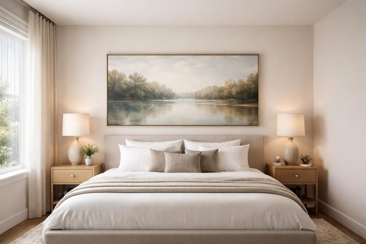 Bedroom wall decor proportions