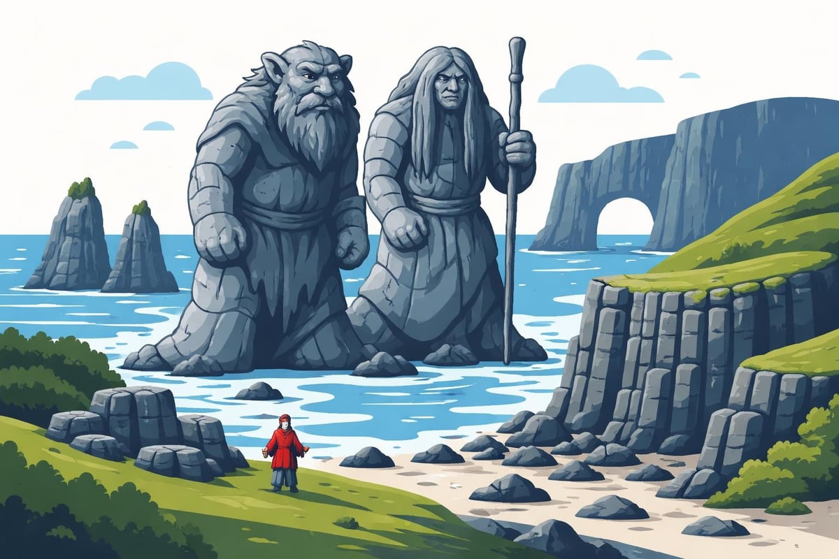 Icelandic troll folklore connecting to rock formations