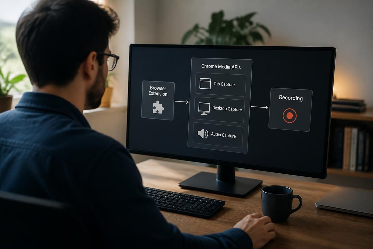 Chrome extension screen recording workflow