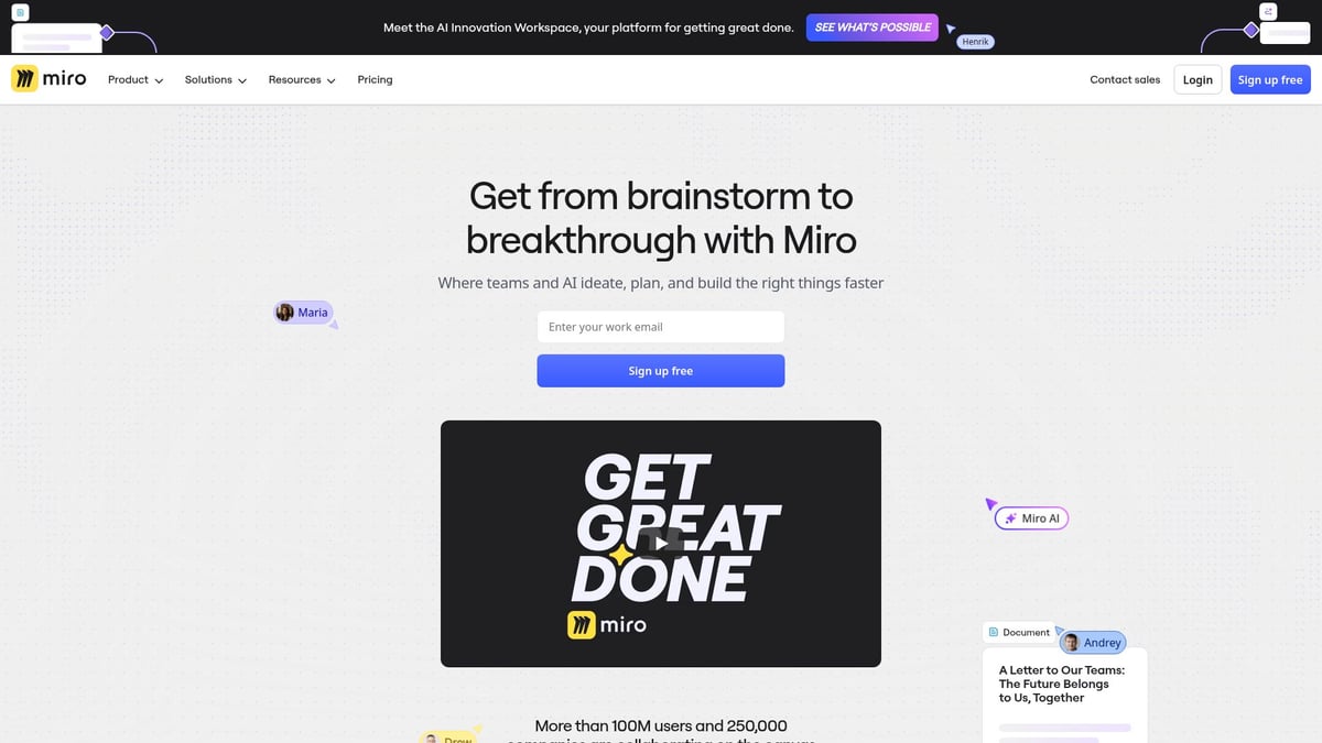 Top 7 Teams Tools Für Effiziente Zusammenarbeit 2025 - Miro