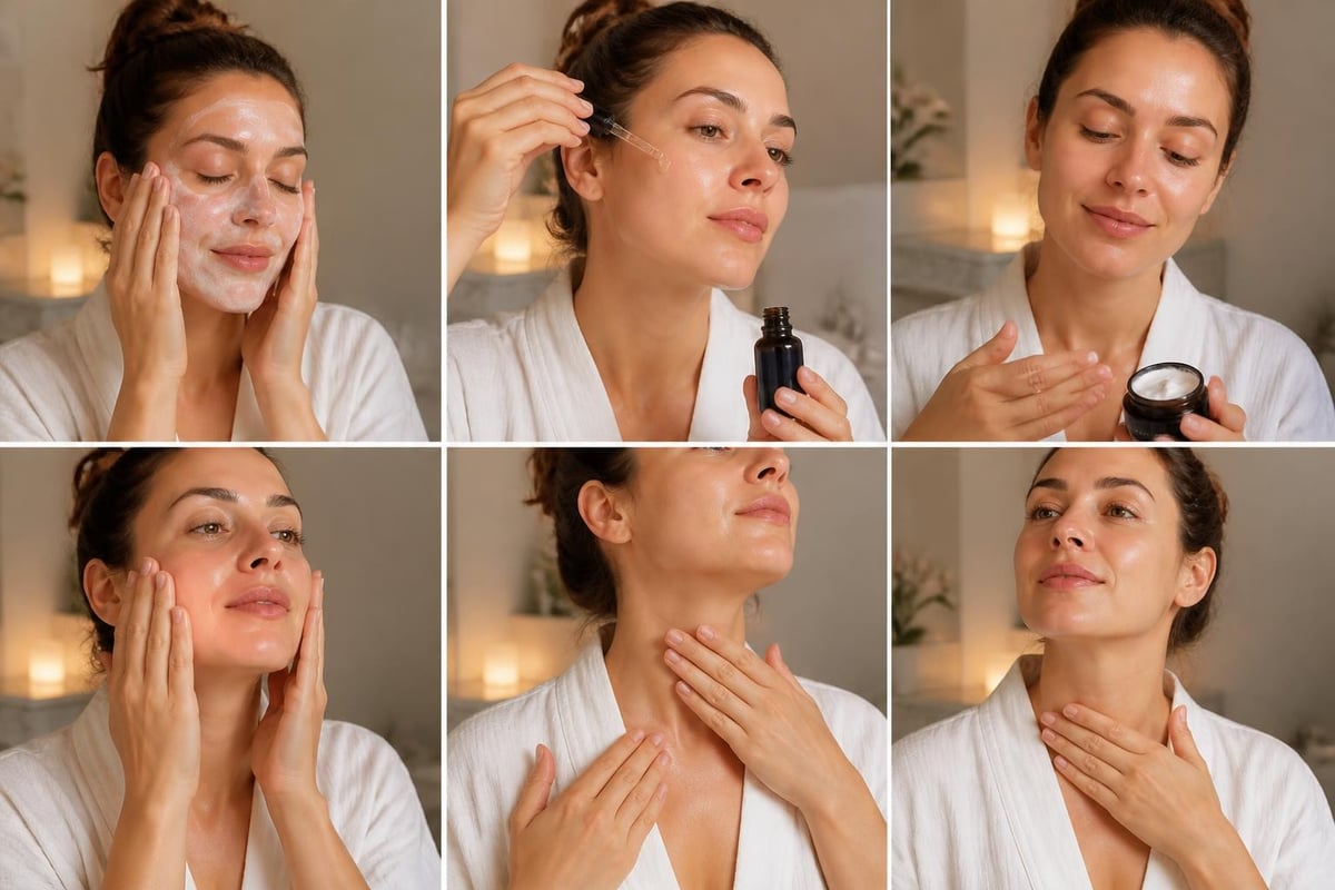 Night cream application technique