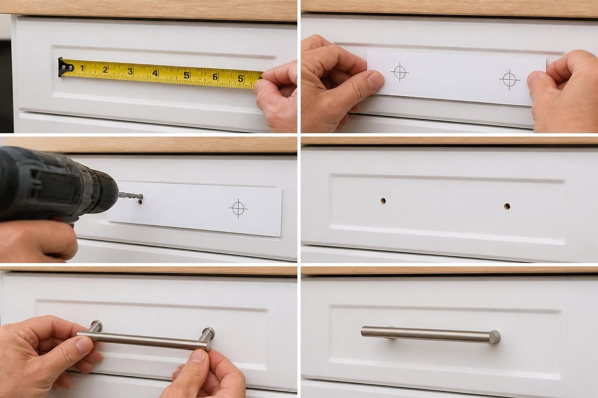 Cabinet pull installation steps