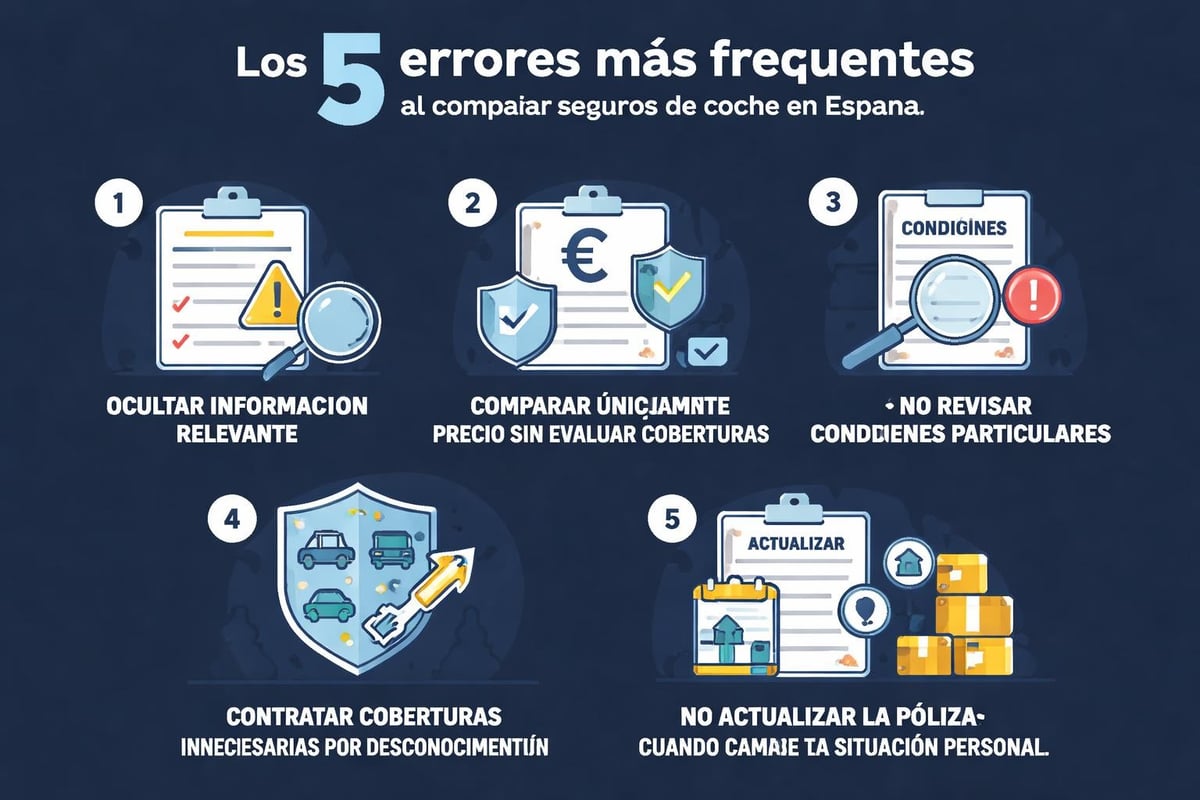 Comparar Seguro Coche: Guía Completa 2026 3 Errores comunes al comparar seguros