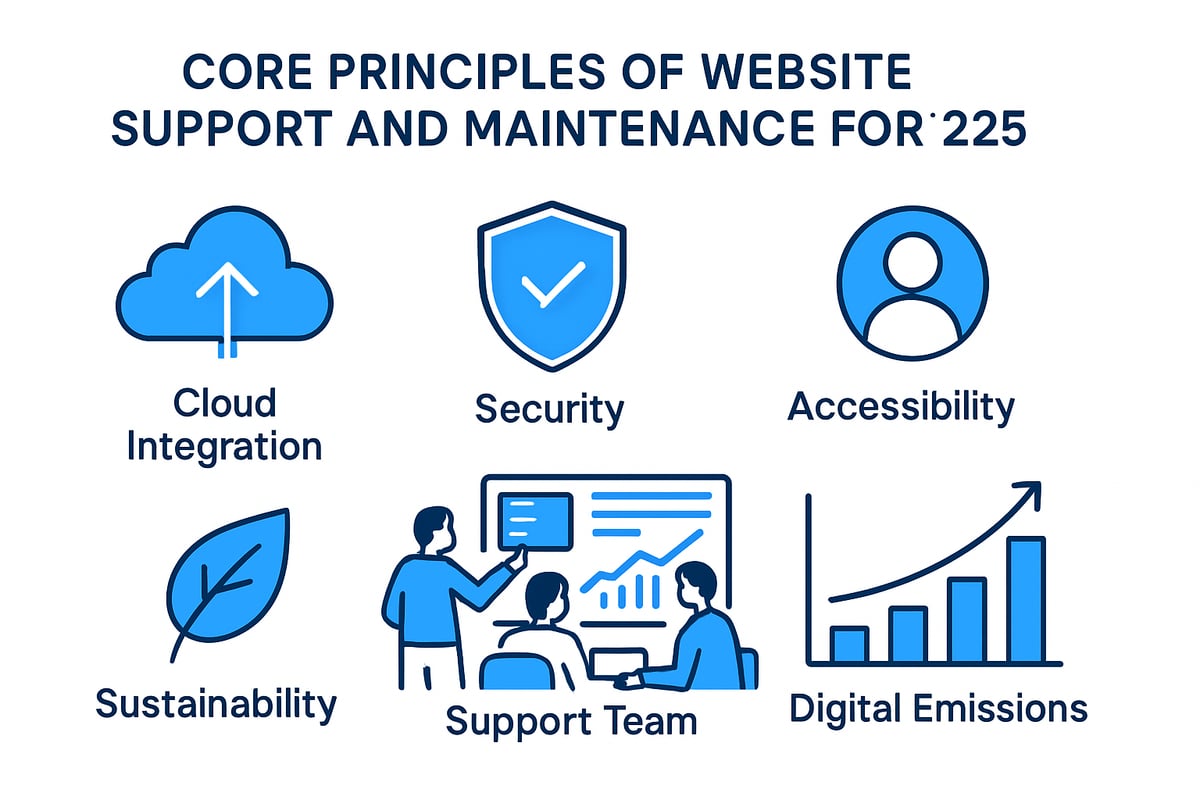 Core principles of website support and maintenance in 2025