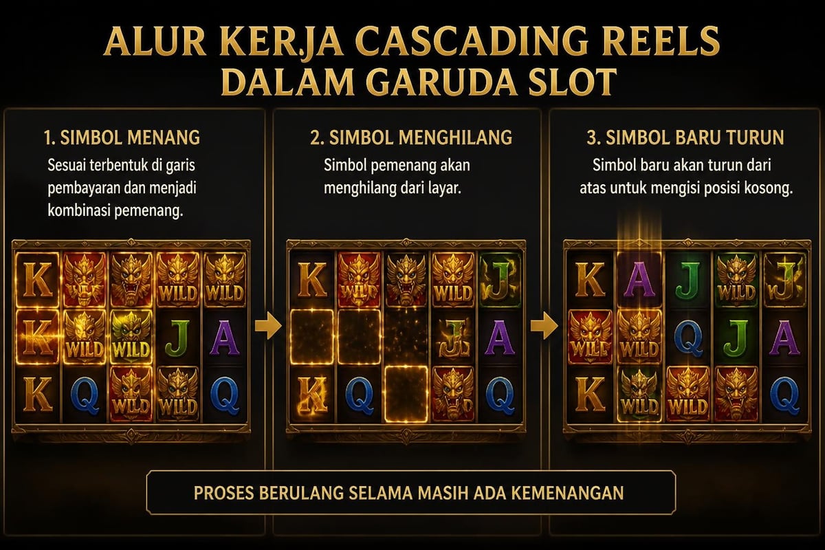 Mekanisme cascading reels garuda slot