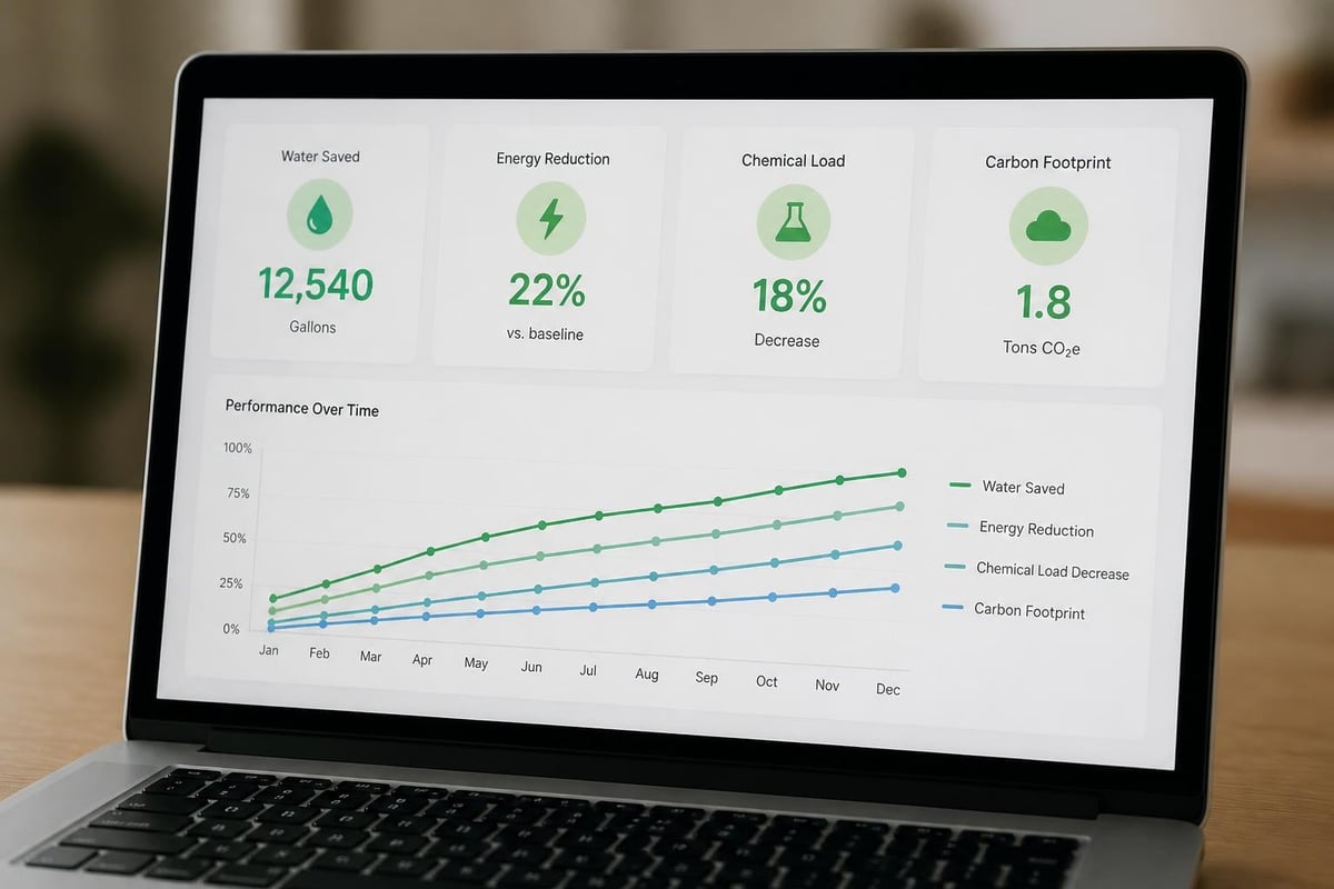 Ecological laundry measurement metrics