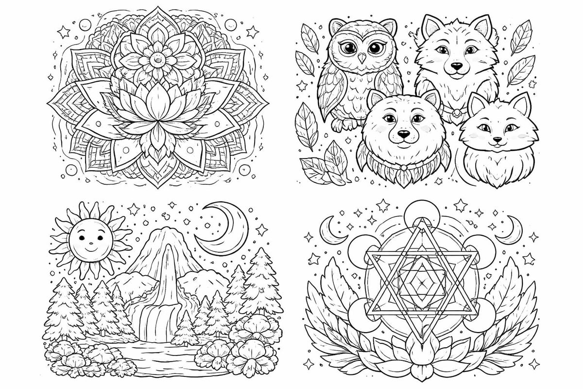 Spiritual themes in coloring