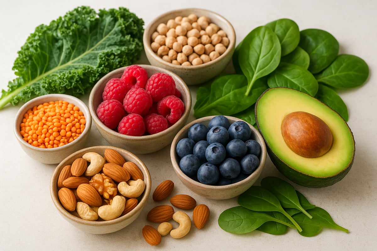 Vegane Lebensmittel und Nährstoffe für straffe Haut