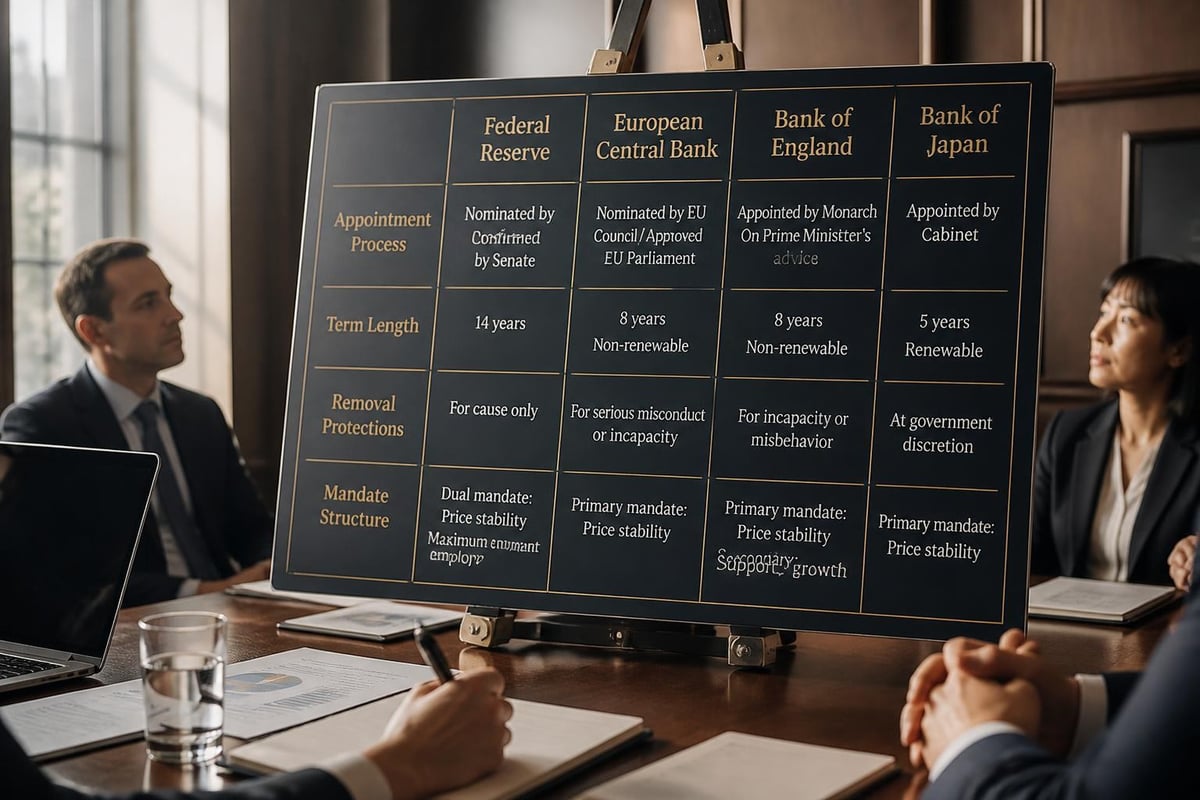 Central bank independence comparison
