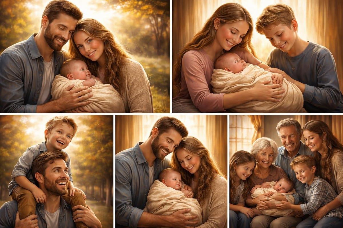 Photography family photos composition