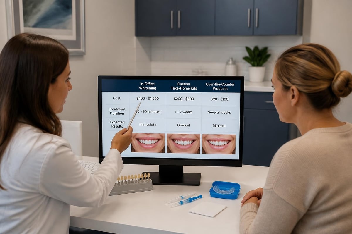Teeth whitening cost comparison chart
