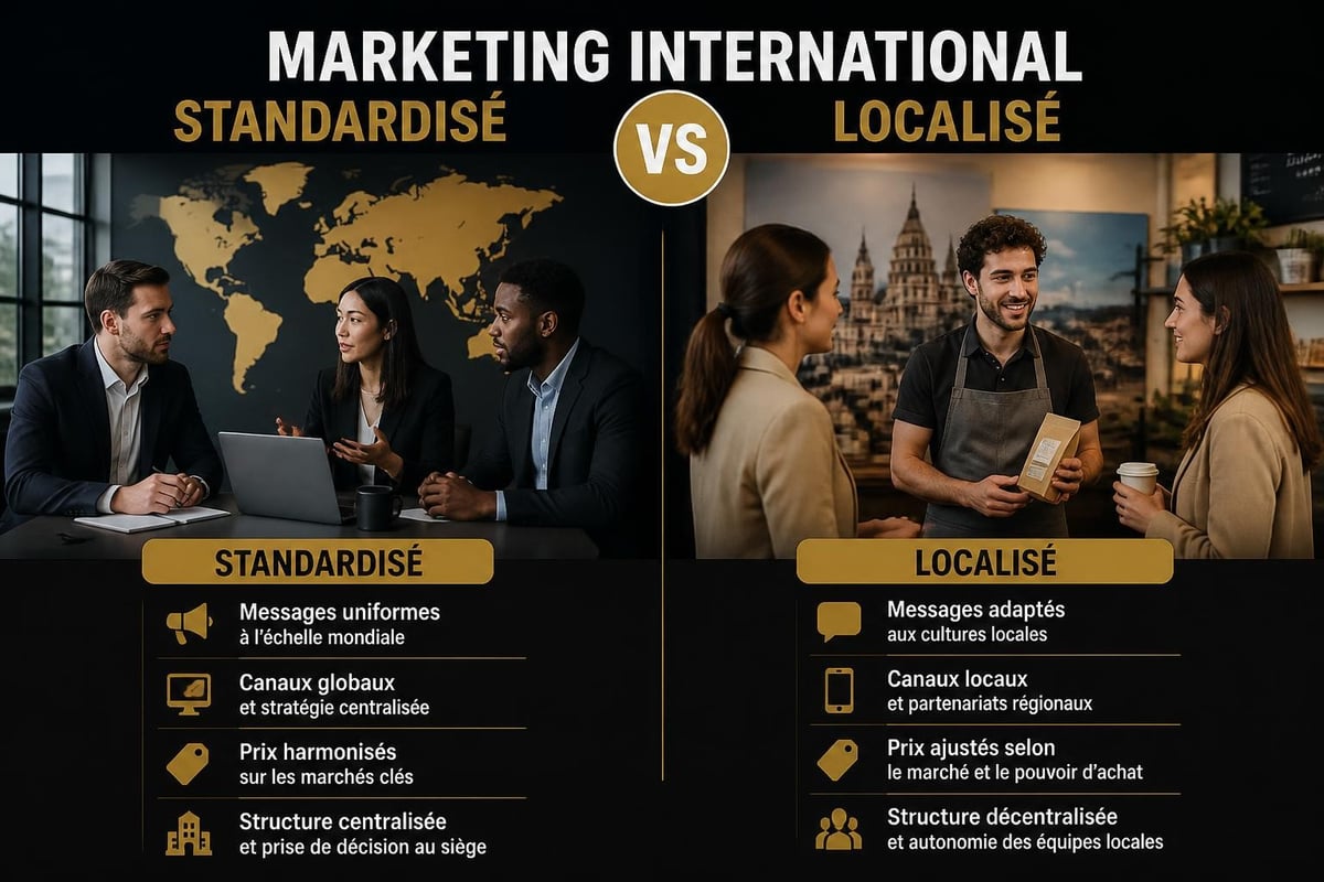 Comparaison entre approche standardisée et localisée en marketing international