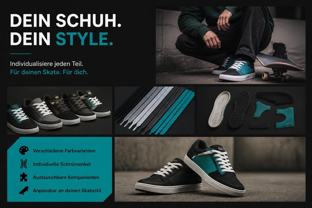 Skateboard Schuh Anpassung