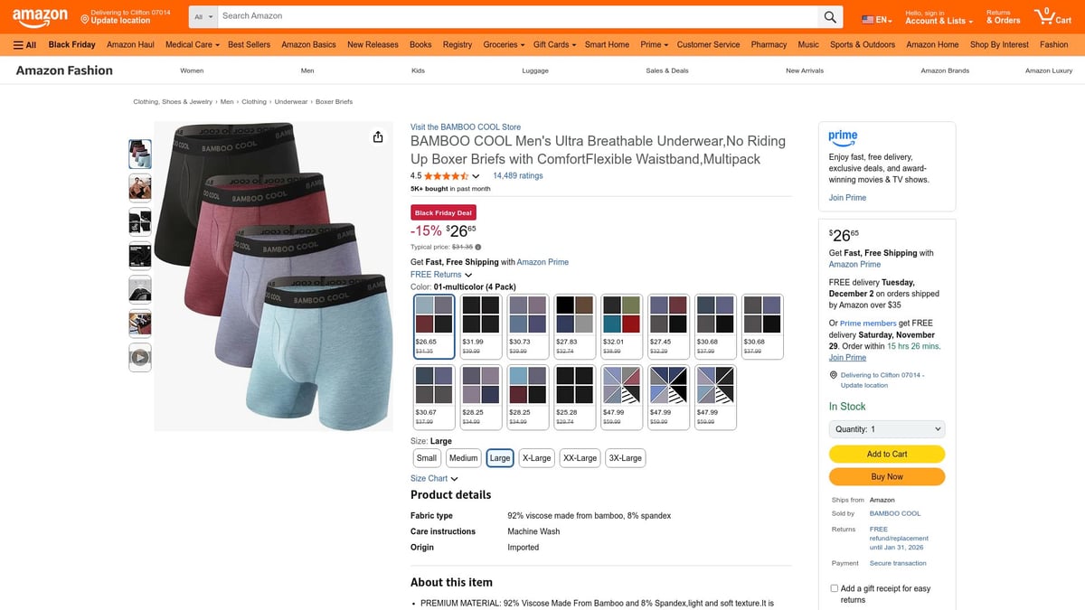 7 Boxer Briefs Styles Men Are Loving in 2026 - BAMBOO COOL Men's Ultra Breathable Boxer Briefs