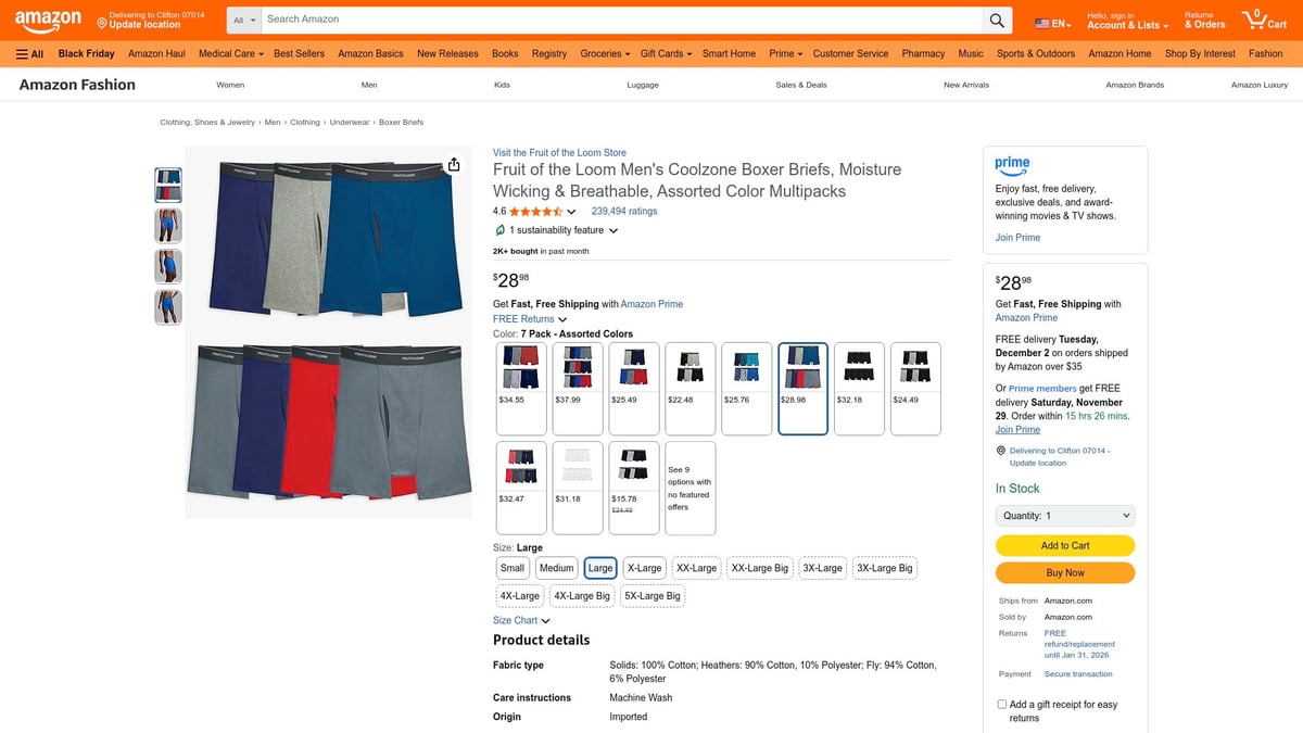 7 Boxer Briefs Styles Men Are Loving in 2026 - Fruit of the Loom Coolzone Boxer Briefs