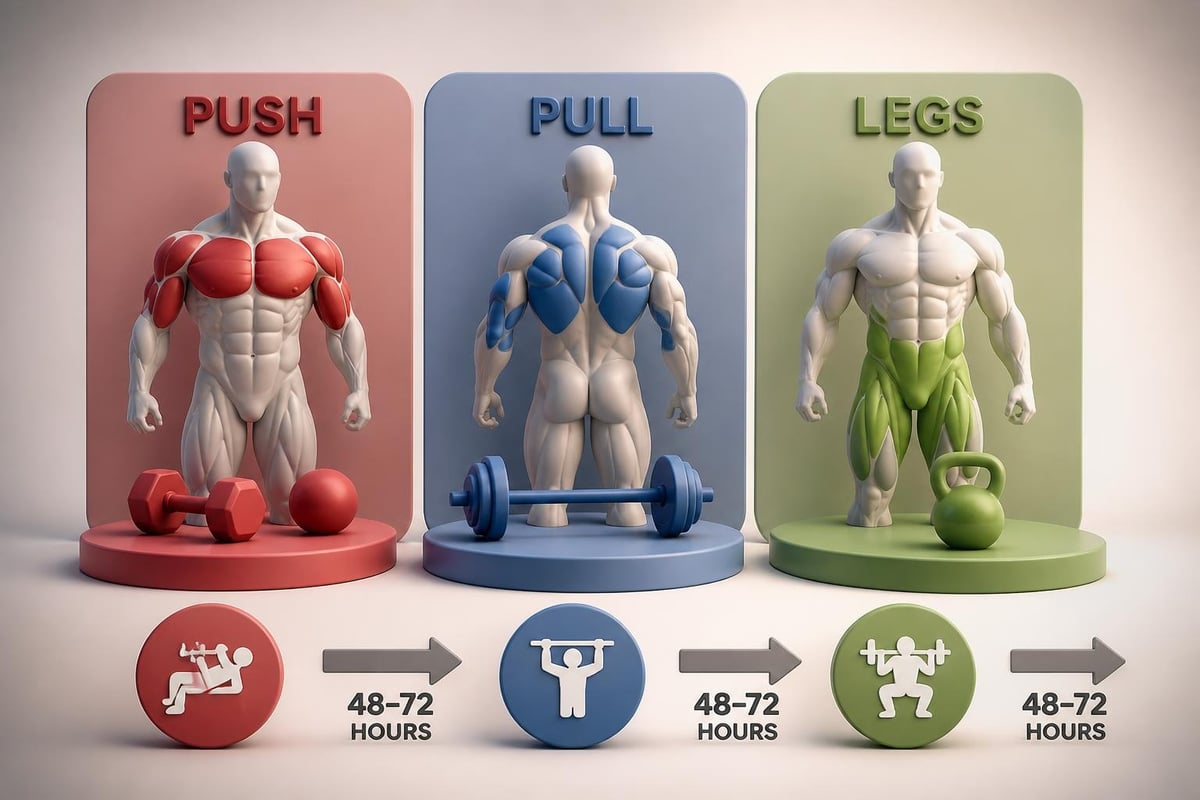 Push pull legs workout split