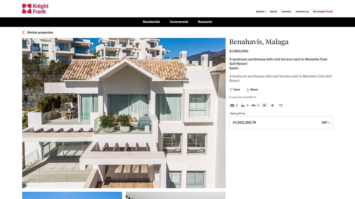 Top 8 Properties Spain Benahavis Buyers Love in 2026 - Benahavis, Malaga – Penthouse with Panoramic Views (€1,500,000)