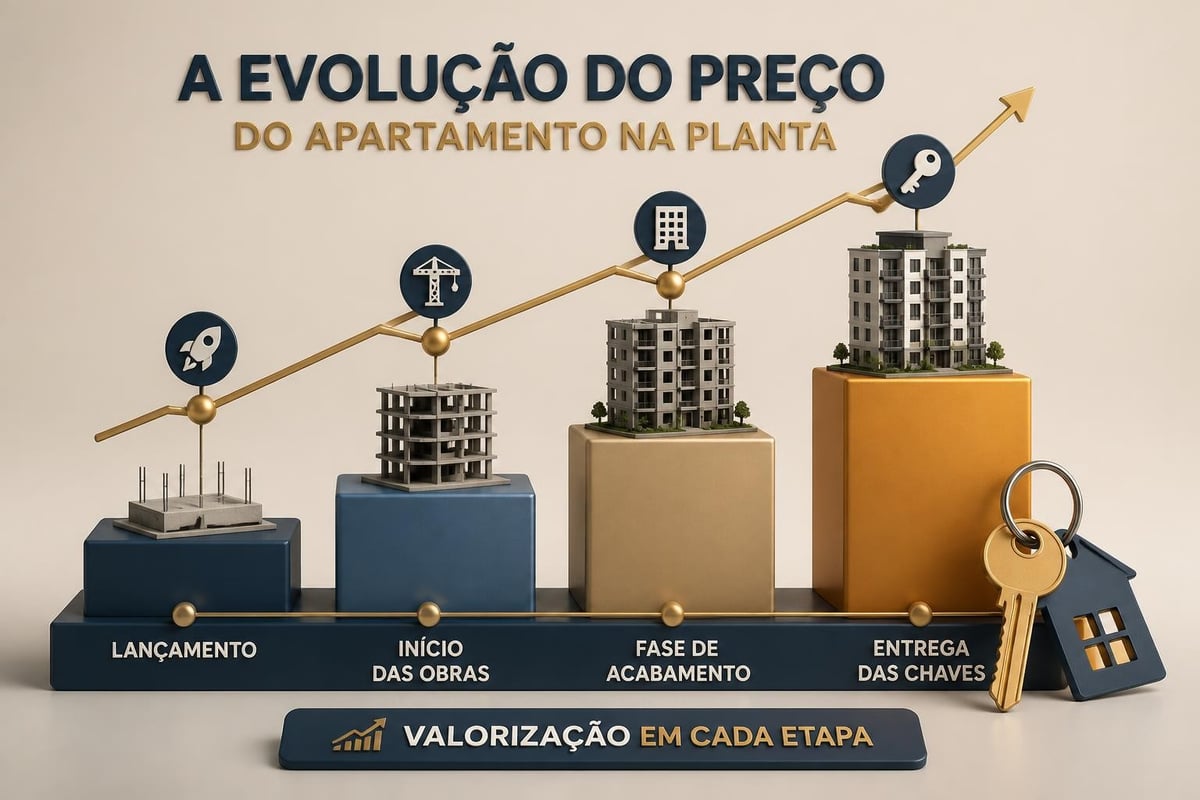 Processo de valorização de apartamento durante construção