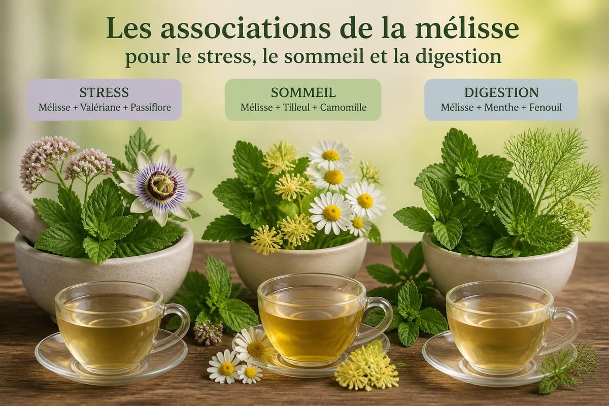 Synergies thérapeutiques de la mélisse