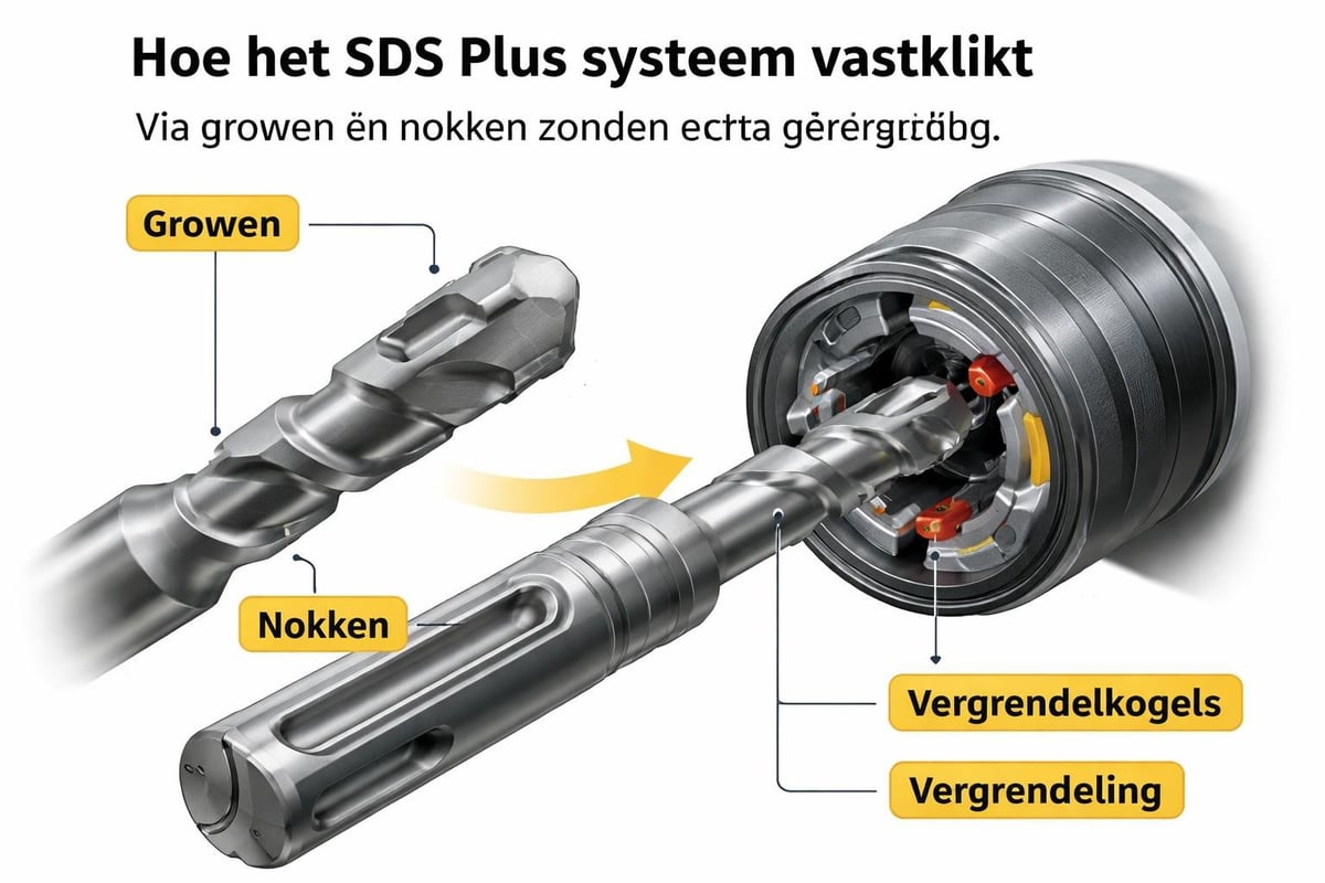 SDS plus bit wisselproces