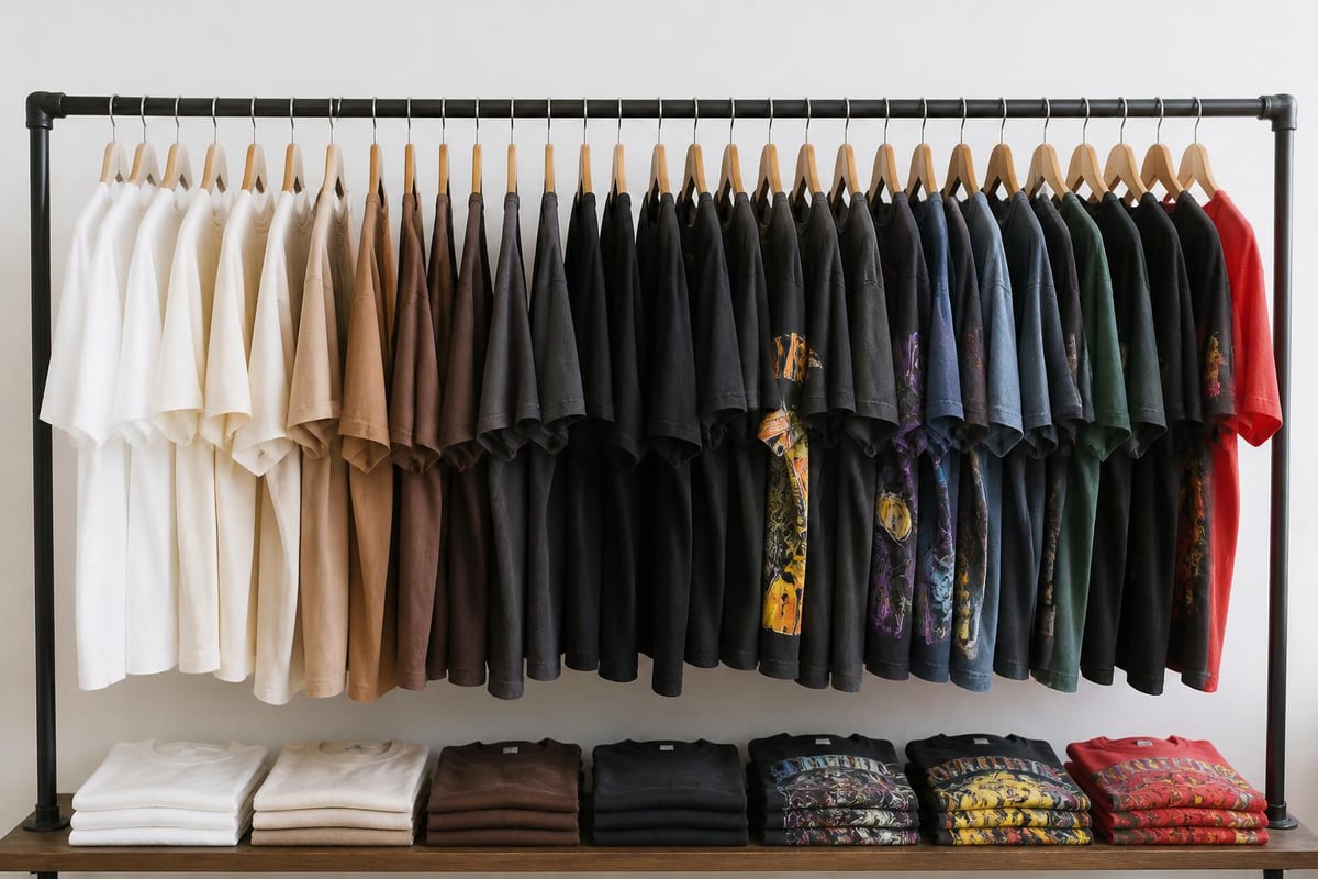 Graphic tee collection organization
