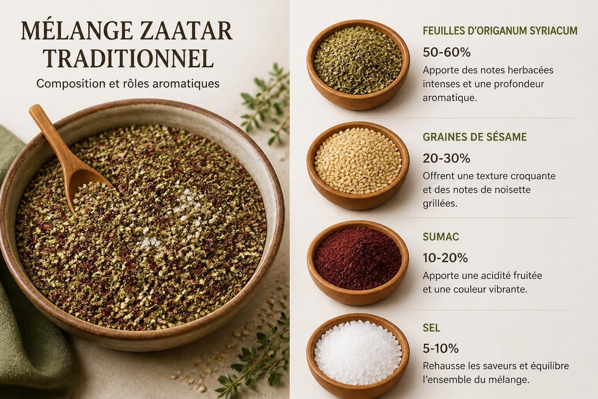 Ingrédients mélange zaatar