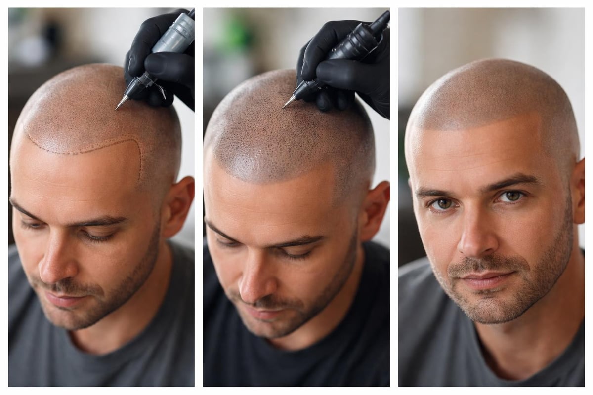 Scalp micropigmentation technique