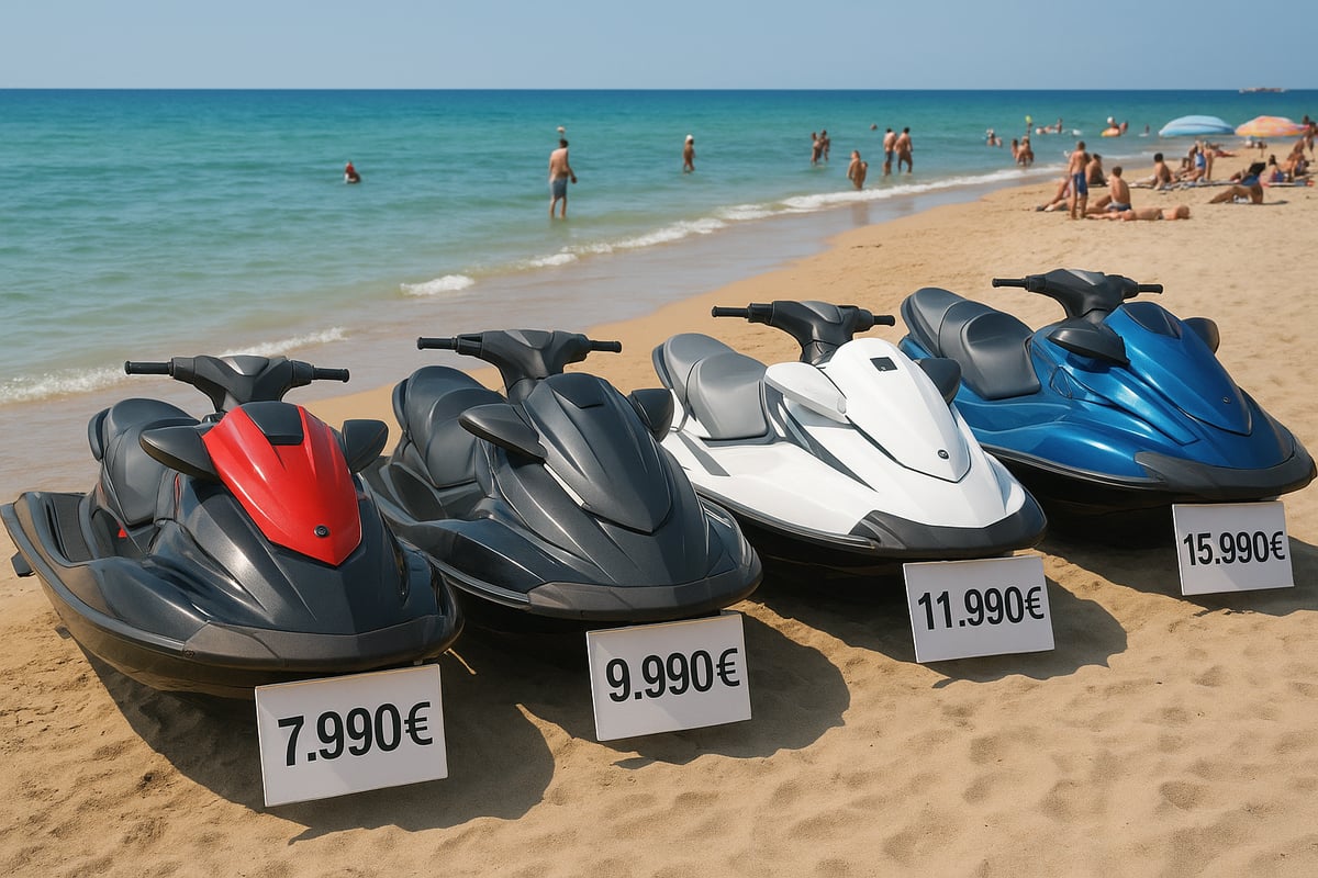 Motos de Agua Benidorm - article 7704e498 4402 4e6d a41 fotografia realista y de alta calidad de varias mo 0 Factores que Determinan el Precio de Alquiler de Moto de Agua