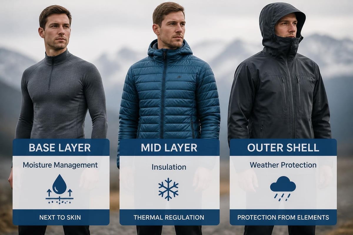 Three-layer cycling clothing system