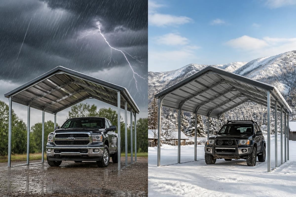 Steel gauge comparison for carport durability