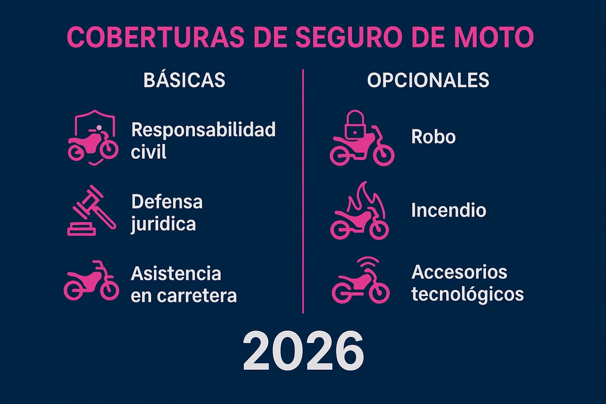 Moto Seguro: Guía Completa para Elegir Bien en 2026 3 Coberturas Imprescindibles y Opcionales en 2026