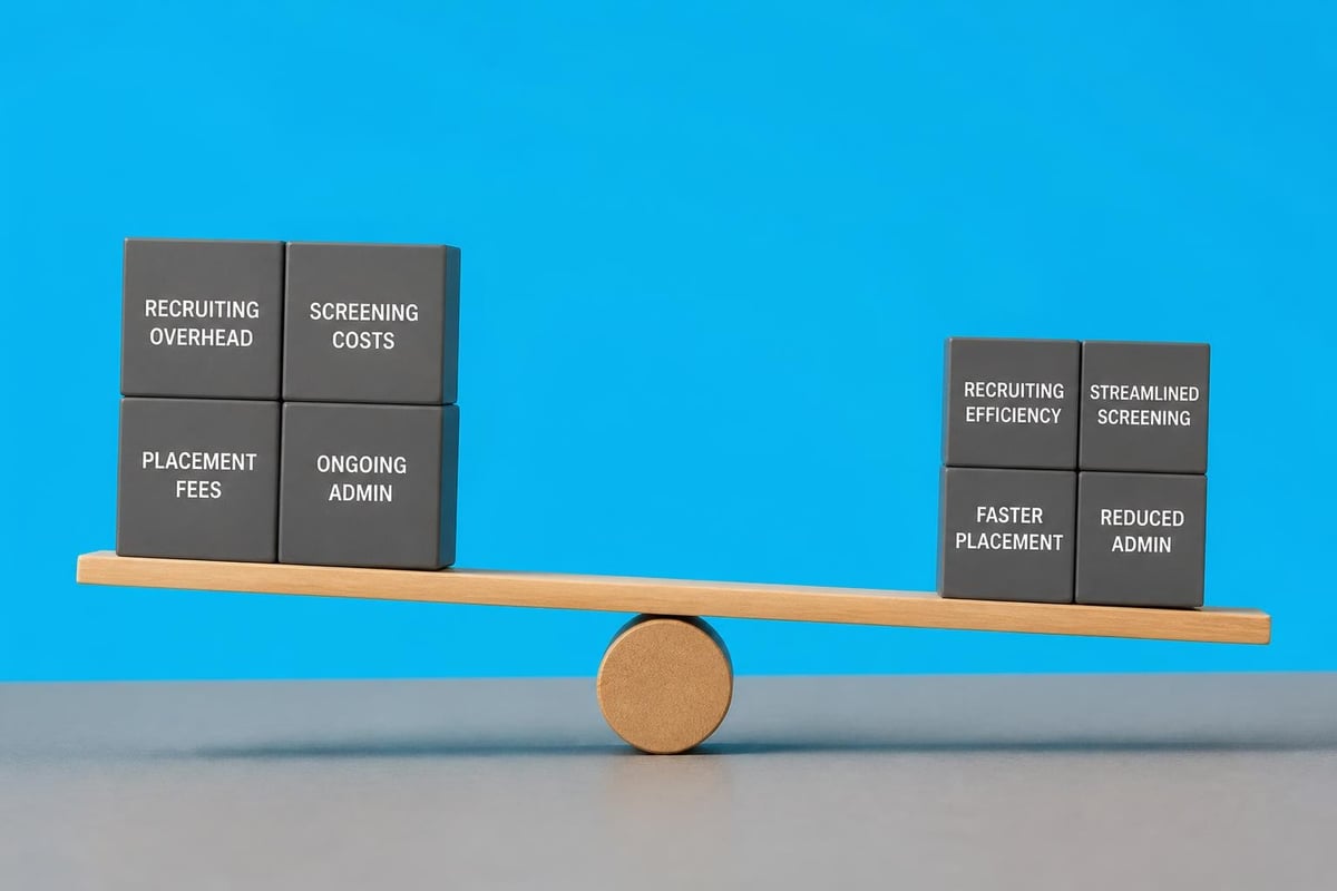 Mobile staffing cost comparison