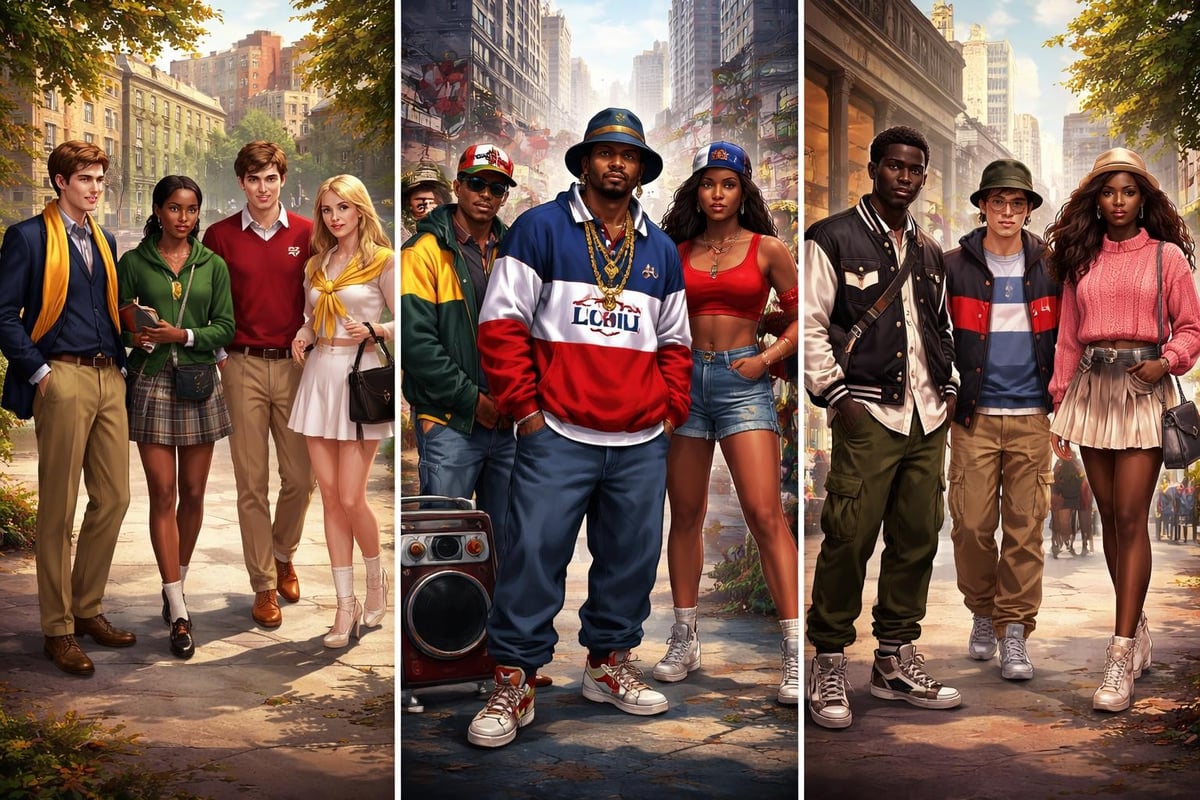 Evolution of preppy and streetwear fusion