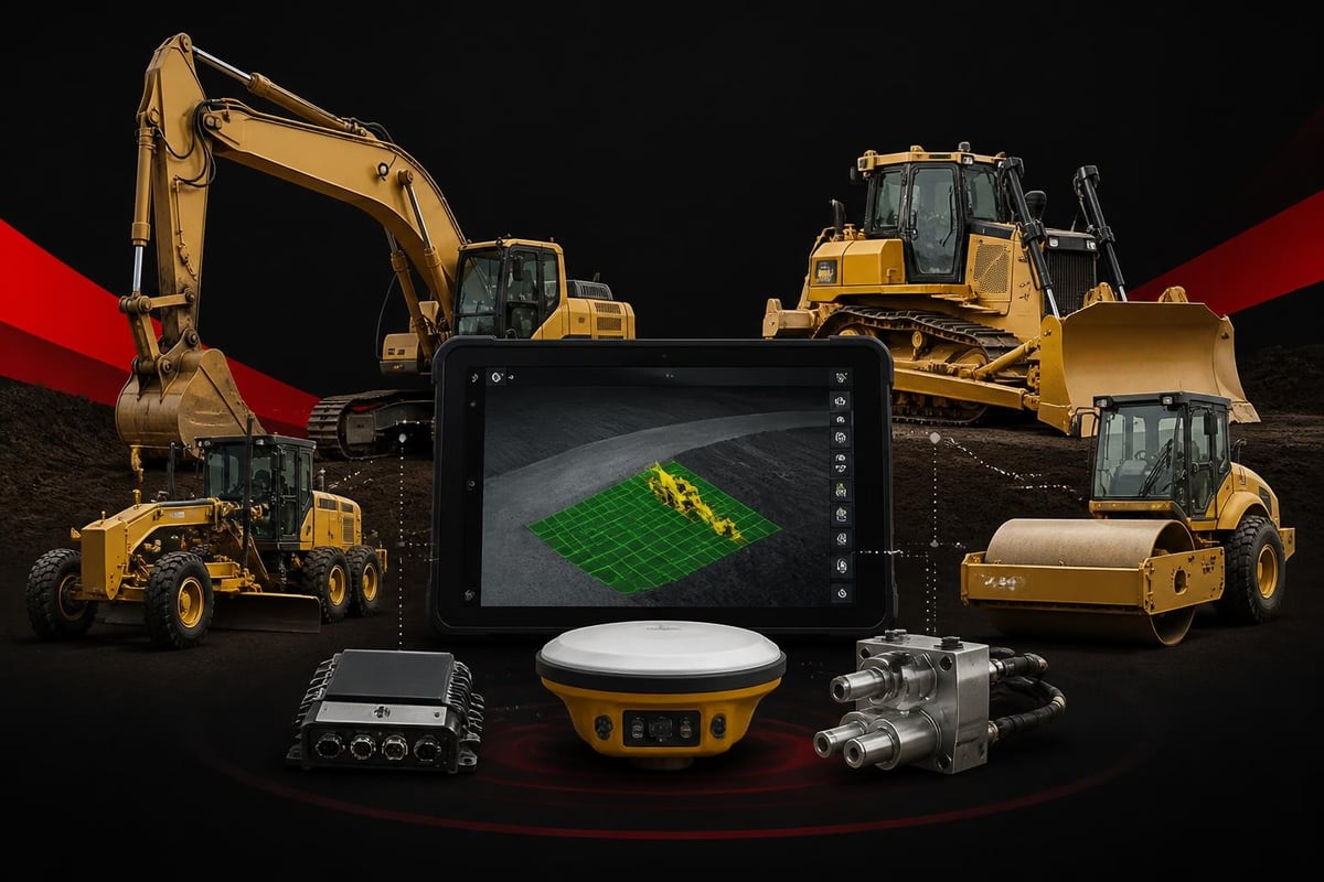 Earthworks Trimble system components