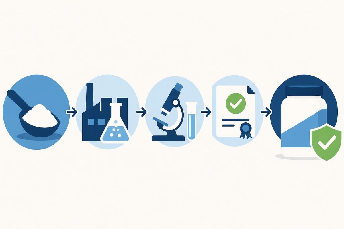 Third-party testing workflow for creatine supplements