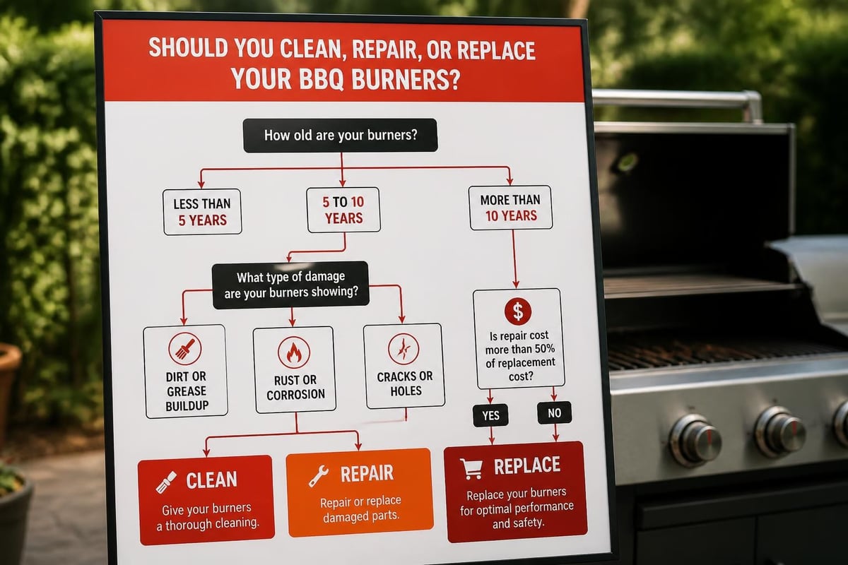 Burner replacement decision flowchart