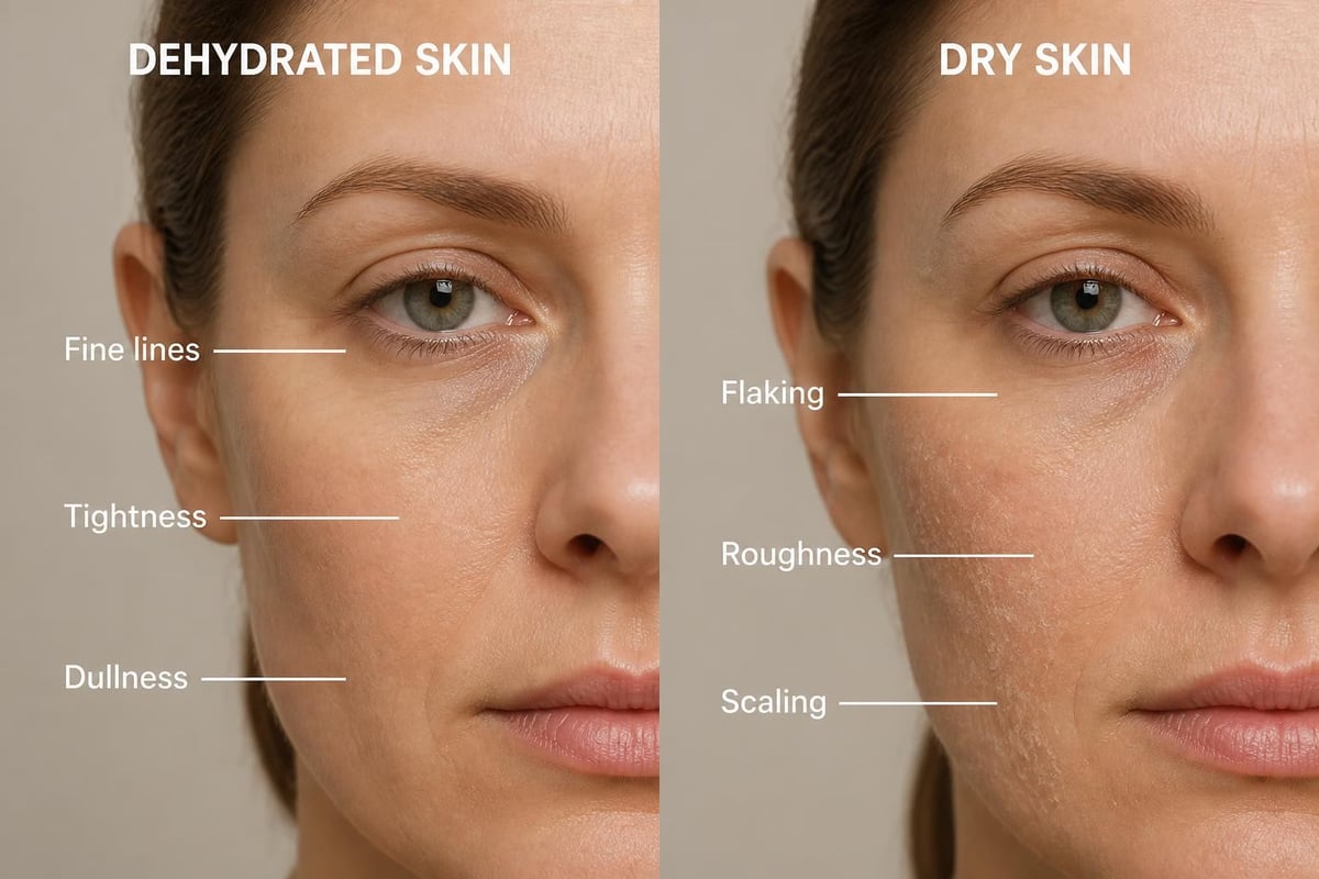 Dehydration symptoms comparison