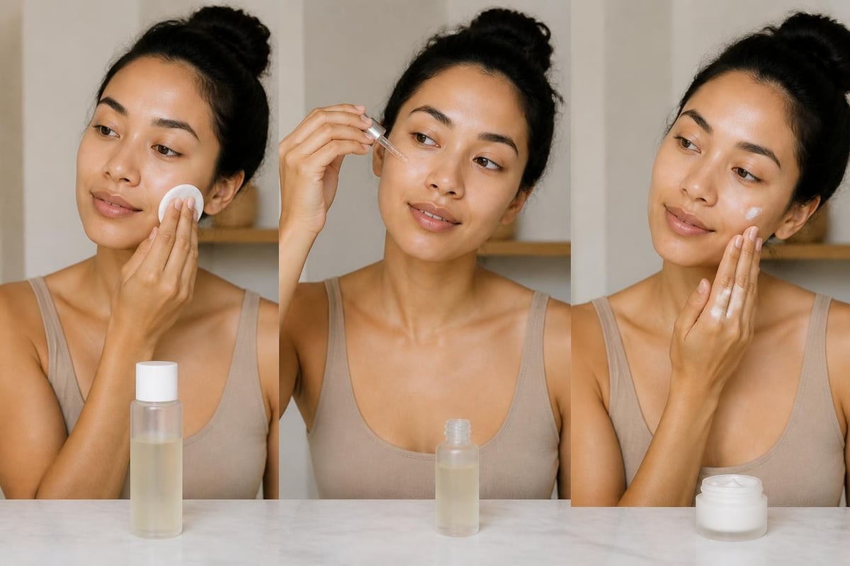 Layering skincare routine